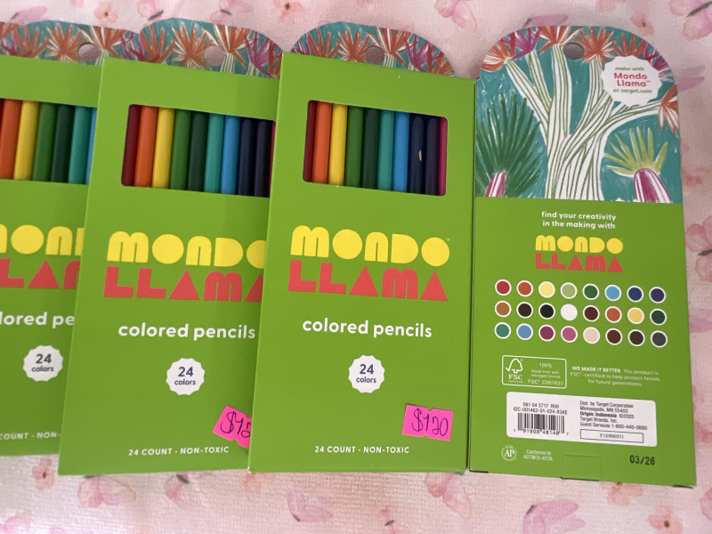 Mondo Llama colored pencils