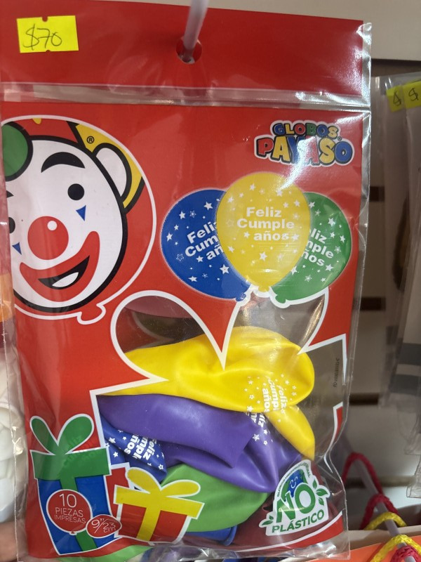 Globo colores payaso