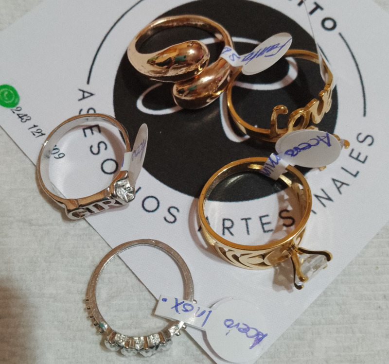Anillos 50 Acero y fantasia