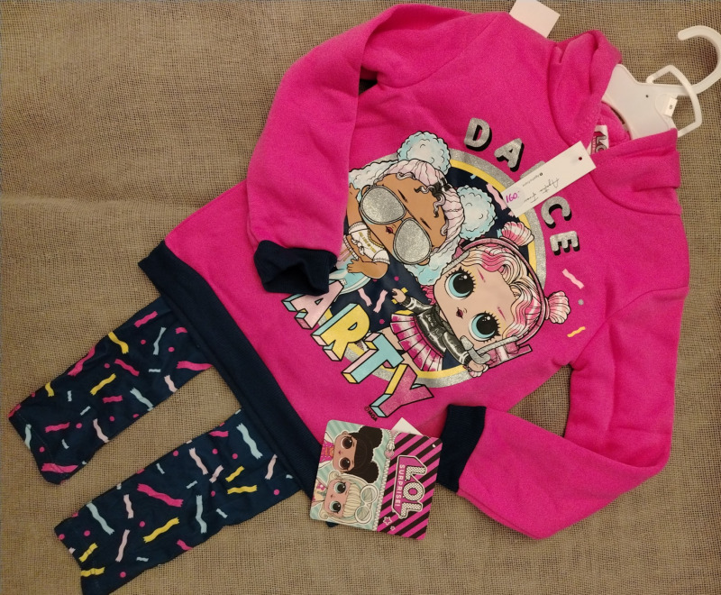 Pants niña LOL rosa, 2 pzas